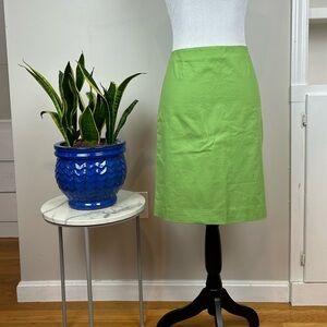J.JILL Green Chino Mini Pencil Skirt Midi Straight Skirt NWT!